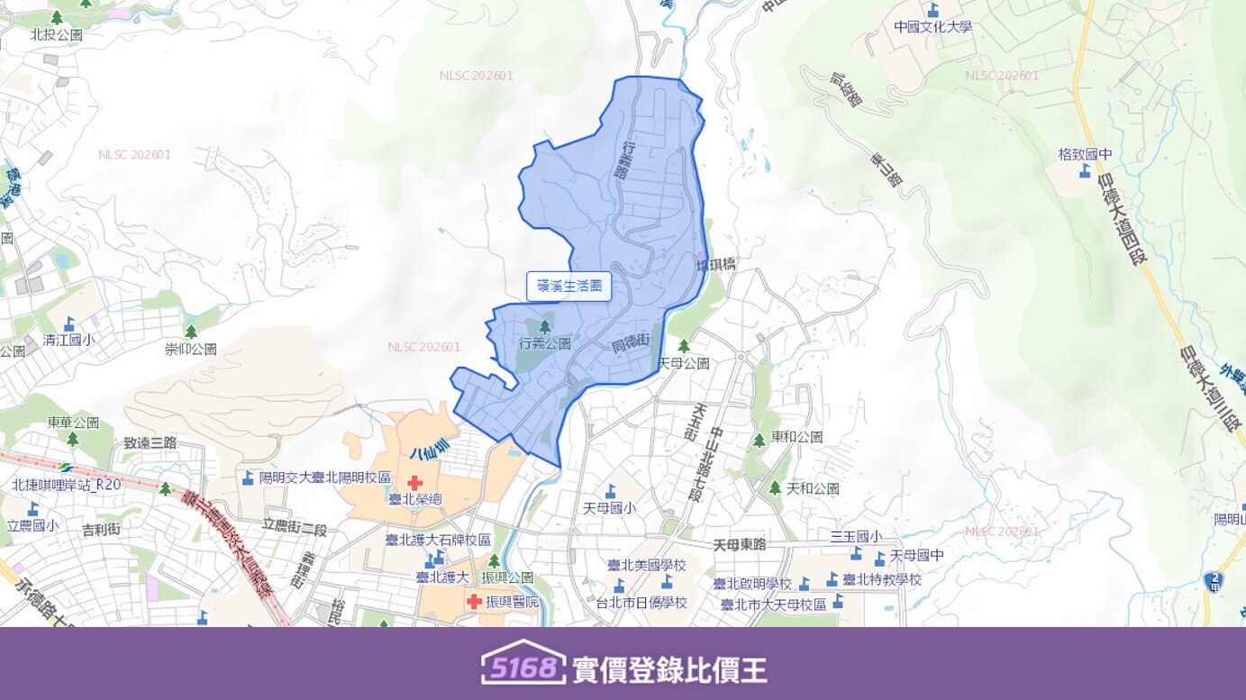 磺溪生活圈範圍是以「磺溪」流域中游段為核心的帶狀區域。圖/5168實價登錄比價王製作