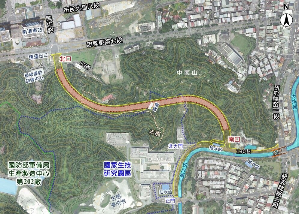 「國家生技園區聯外道路」即將完工。圖／北市府提供