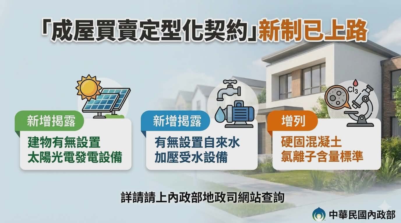 內政部修正「成屋買賣定型化契約應記載事項」1日正式上路。示意圖/5168實價登錄比價王資料照