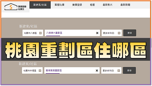 桃園重劃區》脫北者握250萬頭期款　到桃園買房該選哪？條件大比拚
