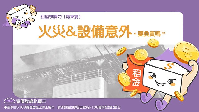 租屋快課力2023【房東篇】5-房子租人發生火災，裝冷氣又掉下來，我要負責嗎？