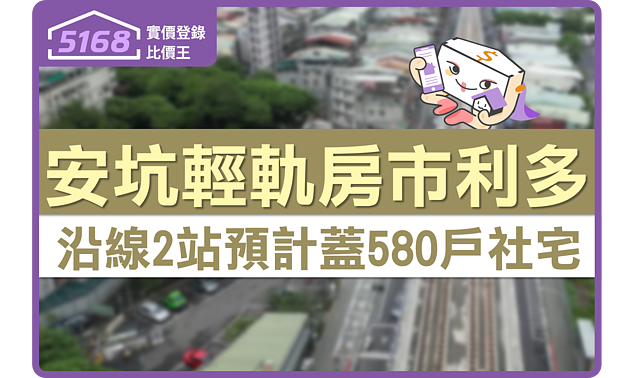 安坑輕軌房市利多　沿線2站預計蓋580戶社宅