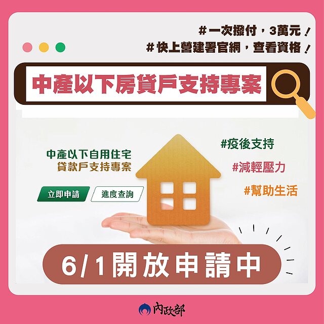搶領首波3萬房貸補貼　營建署：申請破35萬人、注意3重點