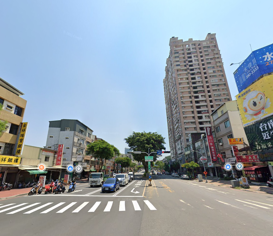 近三年台南市北外環沿線各行政區中以北區的房價表現最為亮眼，漲幅超過三成。圖／Google maps