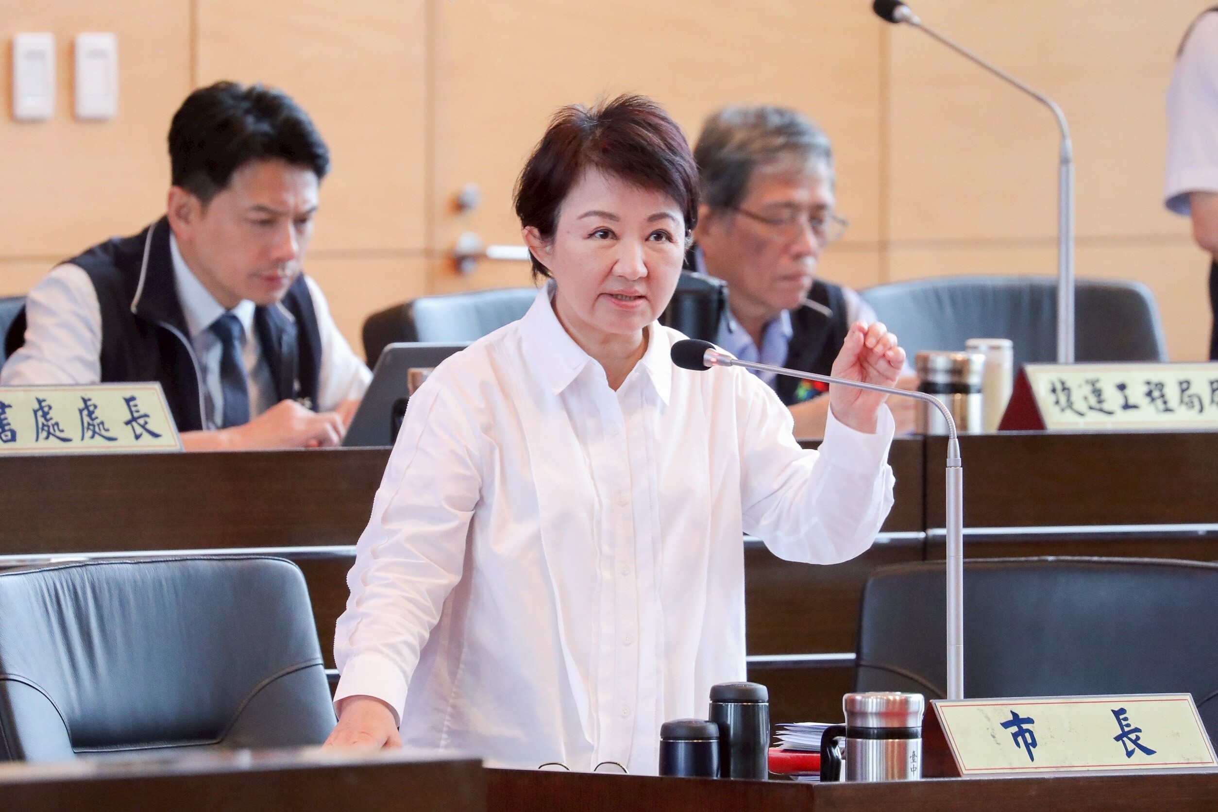 台中市長盧秀燕今天談及地方補助款爭議時表示,目前不會提訴願。圖/台中市府提供
