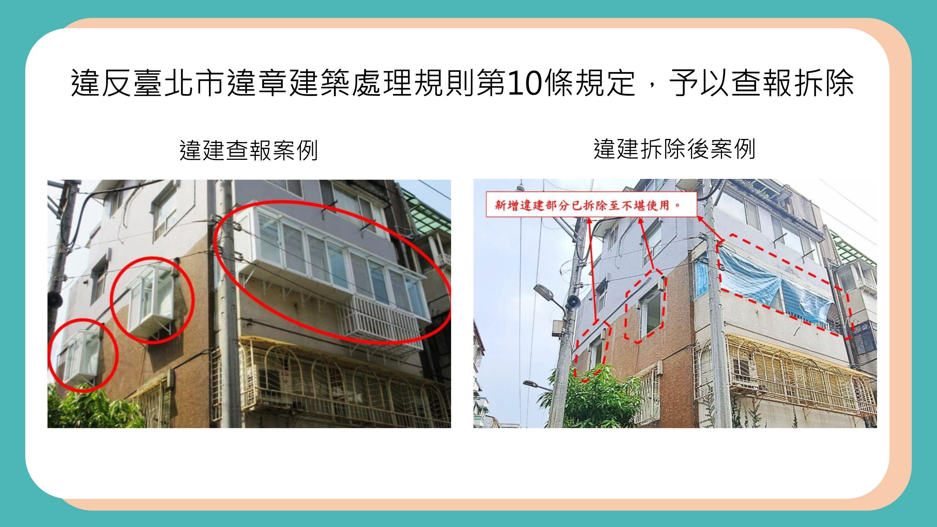 你家陽台恐成為違章建築。圖/北市府提供