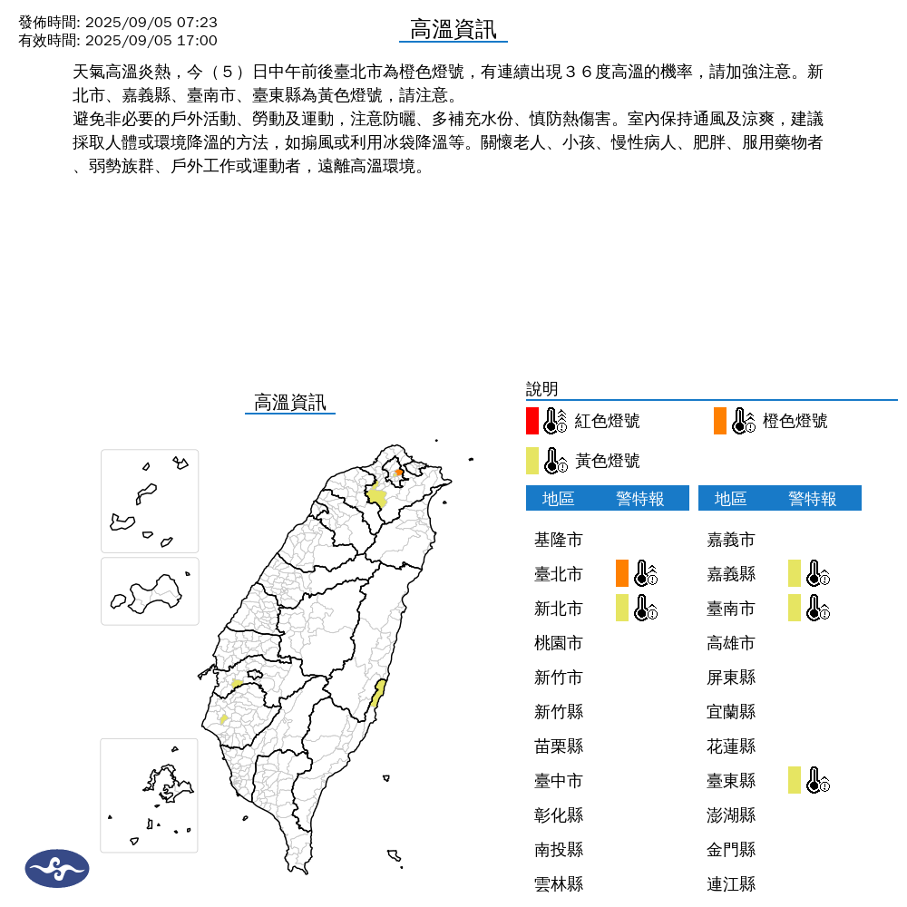 北部防38度高溫　吳德榮：輕颱琵琶襲日本