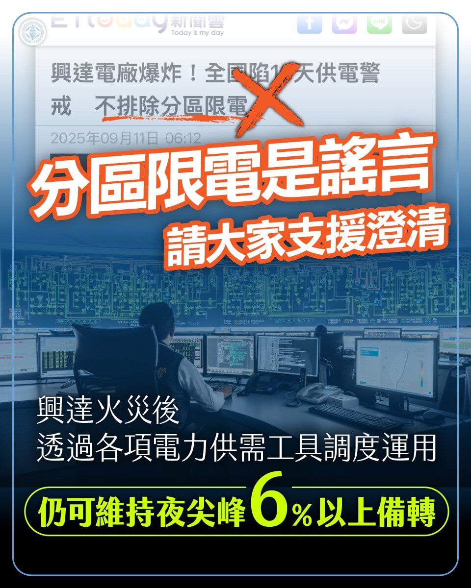 龔明鑫：速查興達電廠火警　不可能也不需分區限電