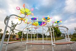 台南水道博物館河津櫻9月開花　研判受氣候影響