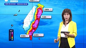 颱風和環流影響　花東防超大豪雨、宜高屏防大豪雨