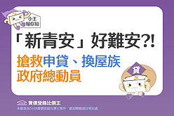 圖解／「新青安」好難安？！　搶救申貸、換屋族 政府總動員