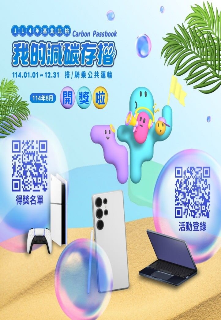 基北北桃減碳存摺拚40萬人參與　達標抽40萬儲值金