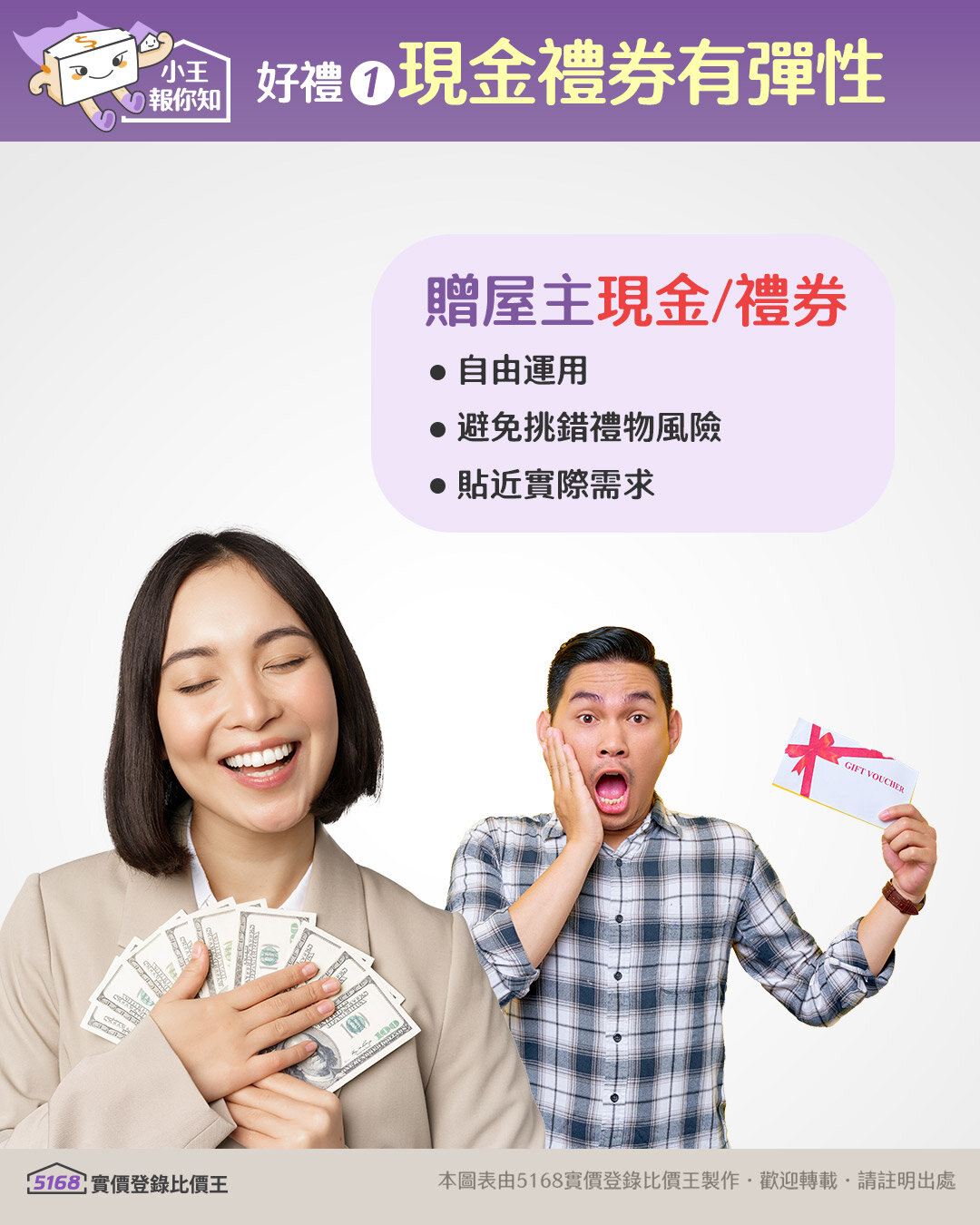 入厝禮送現金禮券有彈性。圖／5168實價登錄比價王