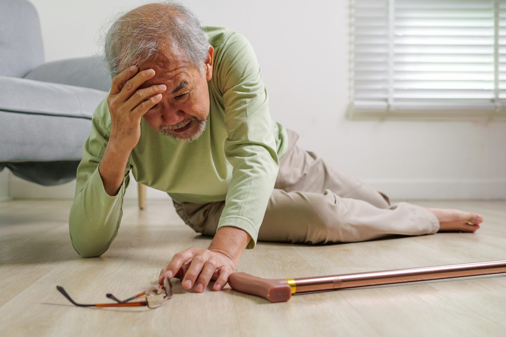 老人跌倒。圖/envato