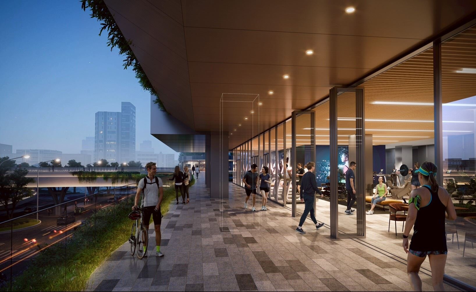 車專四及商四商業空間模擬示意圖。圖／高雄市政府都發局