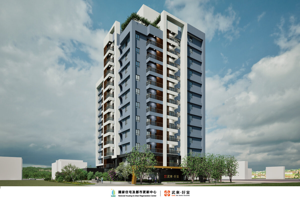 台南社宅「武東好室」周一(19日)舉行動土典禮，預計118年完工。圖為「武東好室」模擬圖。圖／國家住都中心