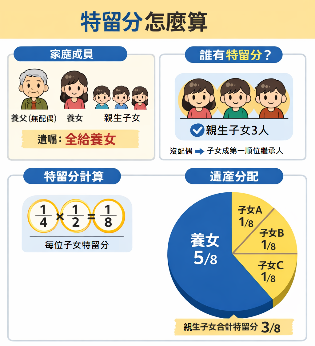 特留分怎麼算？製圖／幸福熟齡