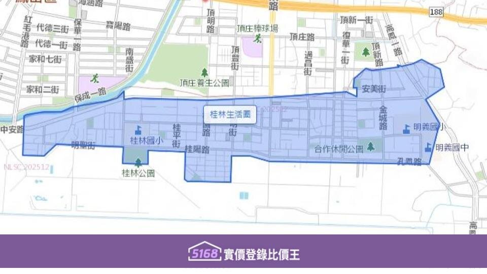 桂林生活圈主要以小港區桂林里為核心。圖／5168實價登錄比價王