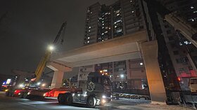 捷運土城樹林線首座預鑄梁吊裝　拚2031年完工