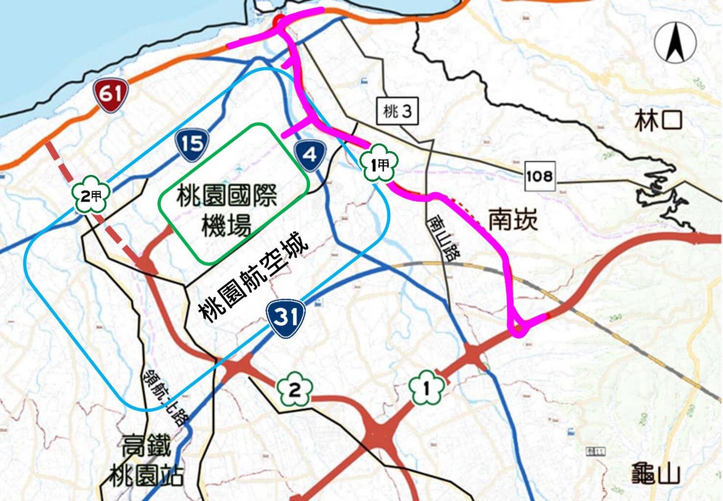 國1甲工程拚120年底前完工，林口至桃機尖峰15分鐘。圖／高工局