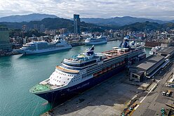 睽違7年　基隆港再現3艘郵輪會盛況